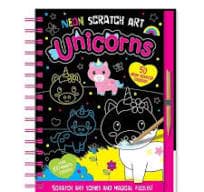 Neon Scratch Art - Unicorns resmi